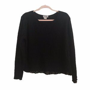 VTG Peaces USA Stretchy Black Lace Top
